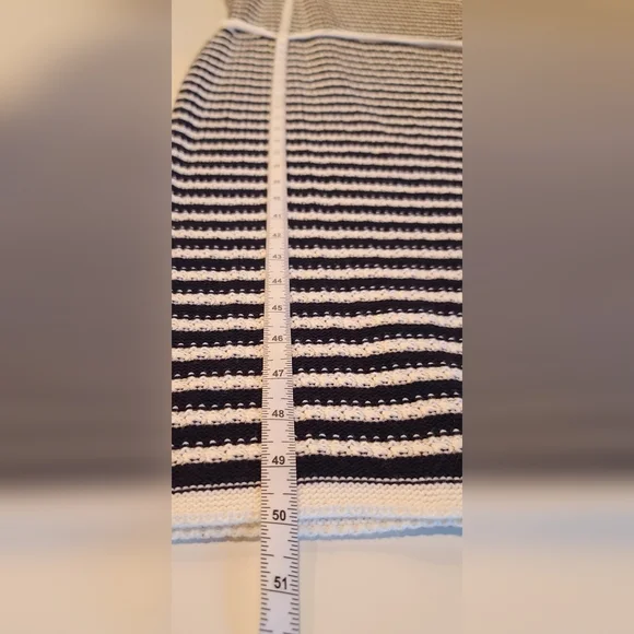 Nine West Knit Nautical Cottagecore Black & White Striped Dress - Size XXL / 2X - Picture 17 of 17